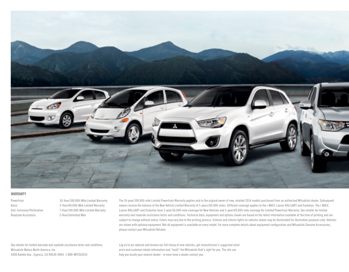 2014 Mitsubishi Full Line Brochure Page 3